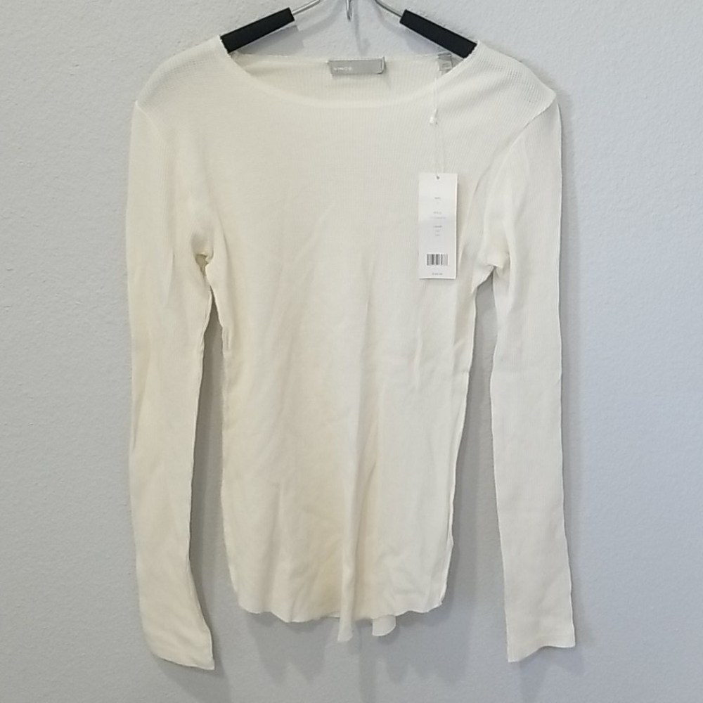 Vince V425282919 Raw Edge Ivory Thermal NWT S